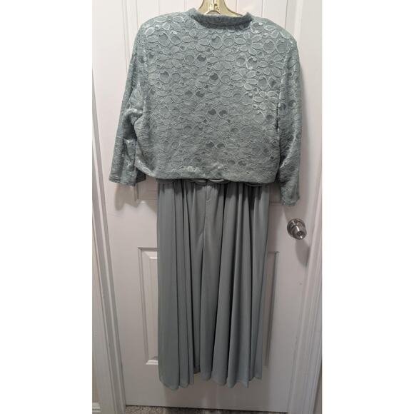 R&M Richards Womens 2 Piece Mother of the Bride Dress Light Green Formal Sz. 20W - Picture 2 of 12